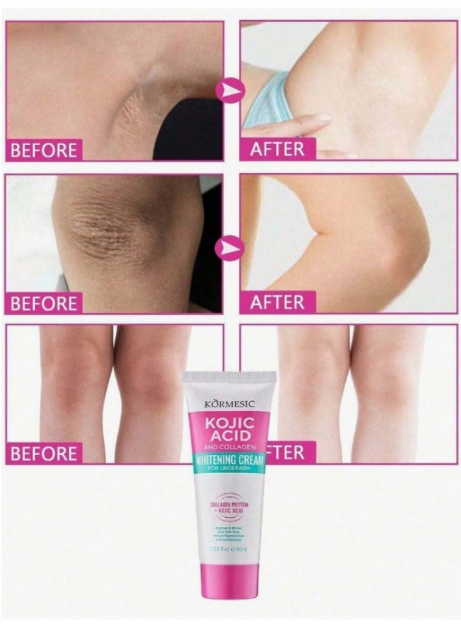 Kormesic كريم تفتيح المناطق الحساسة – تحت الإبط، البيكيني، الركبة – ترطيب وتوحيد لون - Image 3